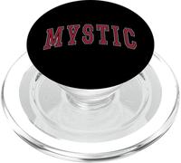 Mystic Connecticut Souvenir College Style Red Text PopSockets PopGrip for MagSafe