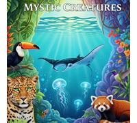 Mystic Creatures: 50 Mandala Animals for Adult Coloring: Coloring book for adults relaxation