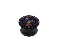 Mystic Crystal Ball Celestial Moon Purple Floral Fortune Tel PopSockets Adhesive PopGrip