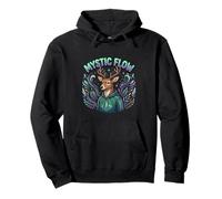 Mystic Deer Fantasy Nature Aesthetic Animal Design Pullover Hoodie