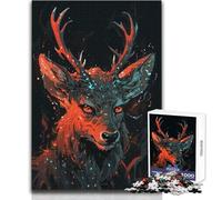 Mystic Deer in The Forest Puzzles for Adults 1000 Piece Brain Challenge Learning Game Thoughtful Surprise for Celebrations Size 50x75cm