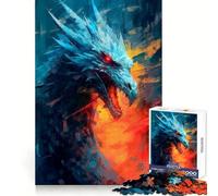 Mystic Dragon Painting 1000 Pieces Jigsaw Puzzles for Adults Strong Logic Toy Relaxing Fun Clear Edge Memorable Gift (38x26cm)