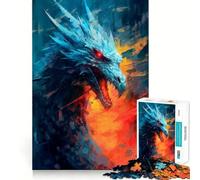Mystic Dragon Painting 1000 Pieces Jigsaws Adults Puzzles Gifts Memory Upgrade Leisure Time Sharp Cut Wall Art Decor (50x75cm)