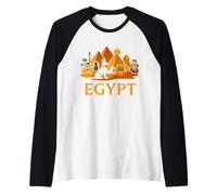 Mystic Egypt Pyramids Pharaoh Desert Africa Cairo Raglan Baseball Tee