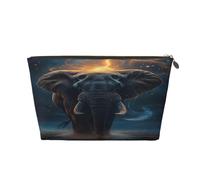 Mystic Elephant Cosmos (1) Makeup Bag Toiletry Case Cosmetic Bag Travel Pouch for Women 7 X 2.4 X 5 Inch