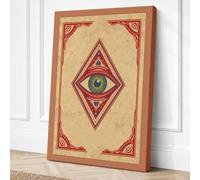 Mystic Eye Mandala Maximalist Canvas Wall Art Print 36x24 Inch (91 x 61 cm)