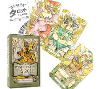 Mystic Fairy Tarot Deck Mystic Faerie Tarot Deck with Japanese Instruction Manual (English Language Not Guaranteed) FLATLAND Genuine Tarot Cards 78 Cards