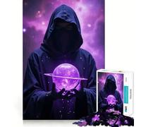 Mystic Figure Holding Glowing 1000 Piece Jigsaw Puzzle for Adults Logic Toy Relaxing Fun Design Assembly Santa Wish Gift (50x75cm)