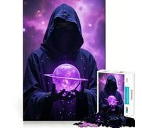 Mystic Figure Holding Glowing 1000 Piece Jigsaw Puzzles for Adults Jigsaw Logic Sense Toy Leisure Fun Smooth Edge Heartfelt Gift (38x26cm)