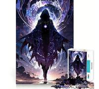 Mystic Figure in Hooded Cloak 1000 Piece Jigsaws for Adults Puzzle Focus Brain Toy Quiet Fun Tight Edge Santa Wish Item (38x52cm)
