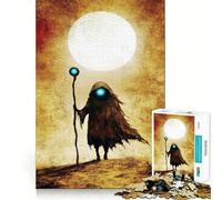 Mystic Figure Under The Moon 1000 Piece Jigsaw Puzzles for Teenagers Memory Gain Stress Free Design Assembly Heartfelt Gift (38x52cm)