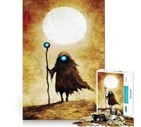 Mystic Figure Under The Moon Jigsaw Puzzles for Adults 1000 Piece Logic Boost Toy Group Joy Premium Edge Bday Surprise (38x26cm)