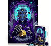 Mystic Figure with Dice Jigsaw Puzzles for Adults1000 Pieces Focus Brain Toy Relax Time Tight Edge Santa Wish Pick (50x75cm)