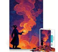 Mystic Figure with Energy Orb 1000 Pieces Jigsaw Puzzles for Adults Clear Logic Toy Relaxing Fun Perfect Cut Elegant Gift (38x52cm)