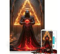Mystic Figure with Orb And Triangle Hard Jigsaw Puzzle for Adults 1000 Pieces Think Toy Peaceful Fun Clean Cut Fine Art Piece (38x52cm)