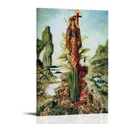 Mystic Flower By Gustave Moreau Giclee Paper Poster Bright Clear Reproduction Painting On Canvas Wall Art Scroll Picture Print Living Room Walls Decor Homes Frame 08x12inch(20x30cm)