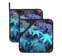 Mystic Flutter Square Heat Resistant Trivet Set for Baking and Barbecue With Extra Thick Fabric Design