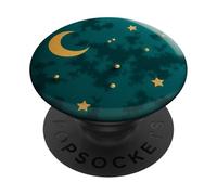 Mystic Forest Elegant Dark green color crescent moon PopSockets Adhesive PopGrip