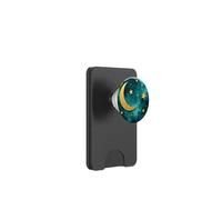 Mystic Forest Elegant Dark green color crescent moon PopSockets PopWallet for MagSafe