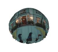 Mystic Fortress Double Layer Shower Cap with Comfort Skin Friendly Design for Hair Protection During Bathing