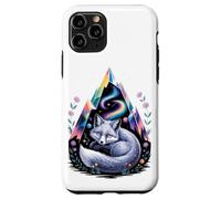 Mystic Fox Galaxy Crystal Mountain Aurora Stars Floral Case for iPhone 11 Pro