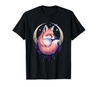 Mystic Fox Illustration Jungle Animals Nature Outdoors Art T-Shirt
