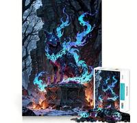 Mystic Fox Spirit Unleashed Jigsaw Puzzles for Teenagers 1000 Pieces Strong Logic Toy Shared Fun Clear Edge Lovely Present (50x75cm)