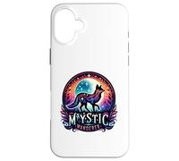Mystic Fox Under Lunar Glow, Celestial Rainbow Night Scene Case for iPhone 16 Plus
