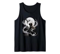 Mystic Full Moon Dragon Woman Fantasy Night Tank Top