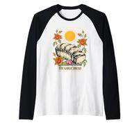 Mystic Garlic Bread Tarot Card Humor Inspired Funny Design Raglan Baseball Tee