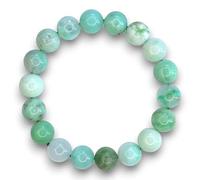 MYSTIC GEMS Chrysoprase 10mm Natural Gemstone Bracelet 6-9'' Elasticated with Box Chakra Reiki Healing Stone (7inch (approx. 17.8cm))