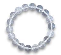 MYSTIC GEMS Clear Quartz 10mm Natural Gemstone Bracelet 6-9'' Elasticated with Box Chakra Reiki Healing Stone (7inch (approx. 17.8cm))