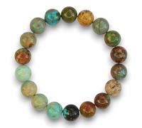 MYSTIC GEMS Hubei Turquoise 10mm Natural Gemstone Bracelet 6-9'' Elasticated with Box Chakra Reiki Healing Stone (6inch (approx. 15.20cm))