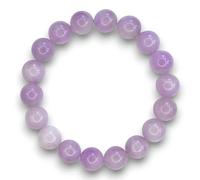 MYSTIC GEMS Kunzite 10mm Natural Gemstone Bracelet 6-9'' Elasticated with Box Chakra Reiki Healing Stone (6inch (approx. 15.20cm))