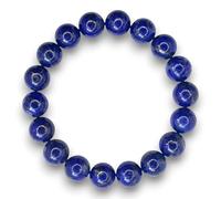 MYSTIC GEMS Lapis Lazuli 10mm Natural Gemstone Bracelet 6-9'' Elasticated with Box Chakra Reiki Healing Stone (6inch (approx. 15.20cm))