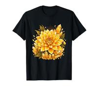 Mystic Golden Dahlia with Quartz Crystal Bloom T-Shirt