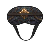 Mystic Golden Sleep Mask, Soft and Breathable Eye Mask, Elastic Band Design Suitable for Travel and Camping.