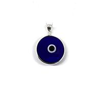 MYSTIC JEWELS by Dalia - 925 Sterling Silver Glass Evil Eye Pendant for Good Luck
