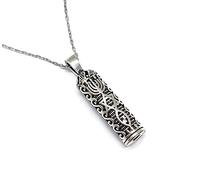 MYSTIC JEWELS by Dalia - 925 Sterling Silver - Mezuzah with Silver Chain, Silver,