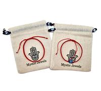 MYSTIC JEWELS by Dalia - Bracelet 7 Knots Red Thread - Adjustable Protection and Evil Eye Bracelet, Lucky Amulet, Handmade, Unisex, 19 centímetros, thread