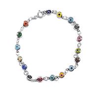 MYSTIC JEWELS by Dalia - Tiny Evil Eye Bracelet - 19 cm (Multicoloured)