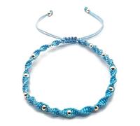 MYSTIC JEWELS - Colorful Thread Kabbalah Bracelet with Balls, Amulet, Evil Eye Protection, Good Luck, 9 inch, Metal Free, N / A