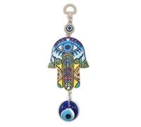 MYSTIC JEWELS - Hamsa House Design Hand of Fatima with Turkish Eye for Home Decoration; Energy Luck and Success (Spring)
