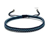 MYSTIC JEWELS - Macrame Bracelet - Thread Kabbalah with 2 colors, Amulet, Evil Eye Protection, Good Luck, Good Luck, 7 5 inch, turquoise