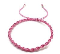 MYSTIC JEWELS - Macrame Rotating Bracelet - Coloured Thread Kabbalah - Amulet - Evil Eye Protection, Good Luck pink