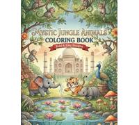Mystic Jungle Animals Coloring Book: Bold & Easy Designs (Waku-Waku World Animal Adventures: Bold & Easy Coloring Series)
