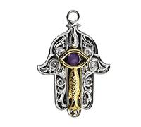 Mystic Kabbalah Hand of Khamsa - For Luck & Protection Pendant Necklace