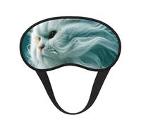 Mystic Kitten Sleep Mask, Soft and Breathable Eye Mask, Elastic Band Design Suitable for Travel and Camping.