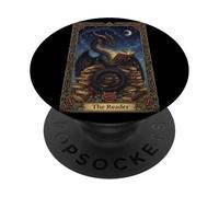Mystic Library Dragon The Reader Tarot Night PopSockets Adhesive PopGrip