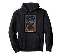 Mystic Library Dragon The Reader Tarot Night Pullover Hoodie